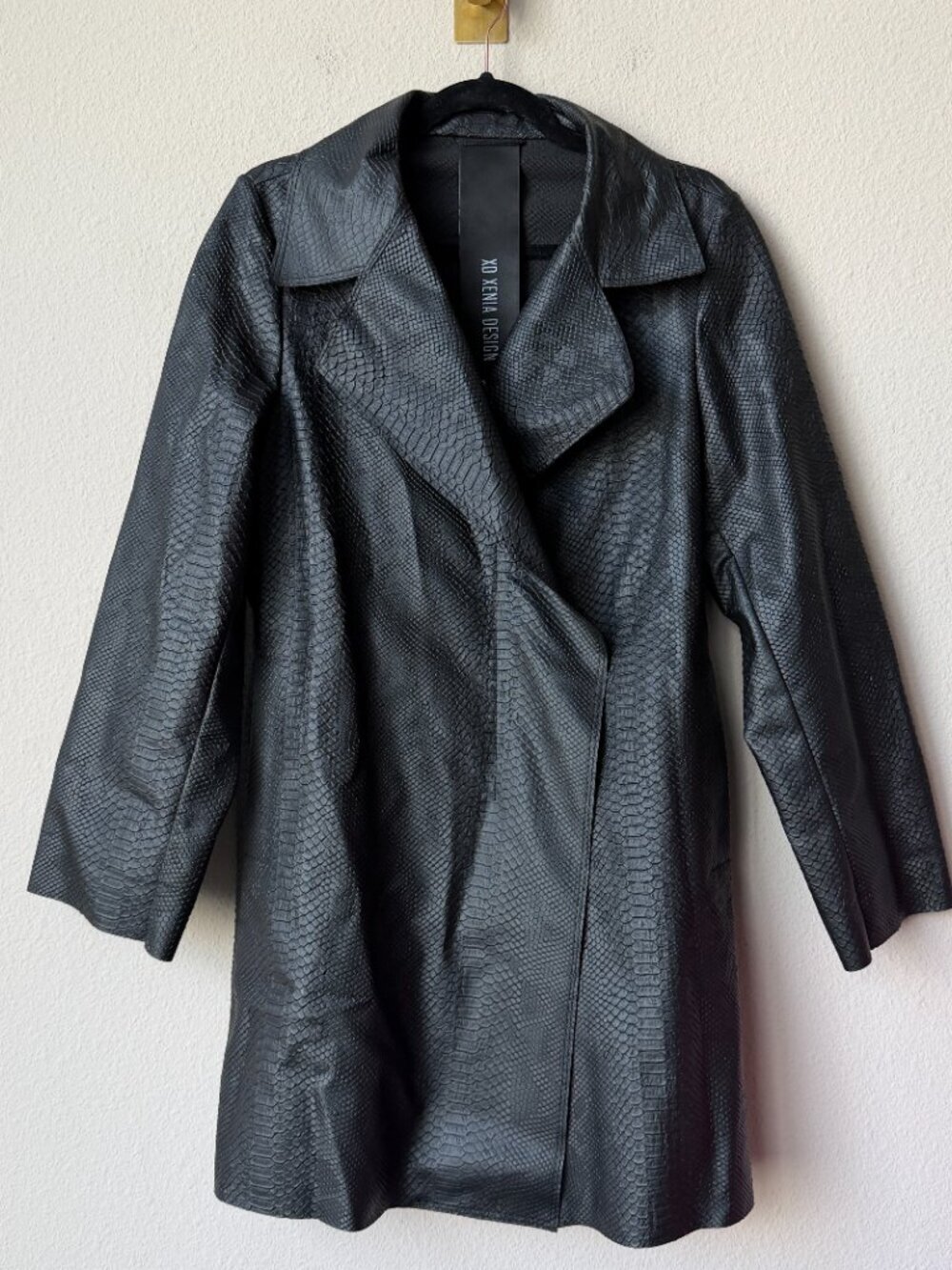 XD Xenia Design Vast Trench in Black Croc Embossed Size 6 - Picture 3 of 8